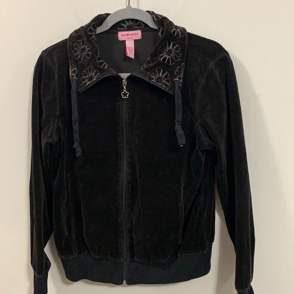 Women’s Black Silverwear Petite jacket size medium